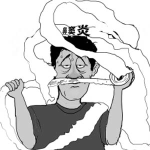 鼻窦炎卡通图
